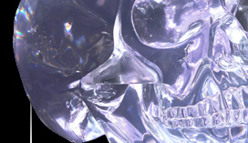 Human Crystal Clear Skull Life Size - Precise Replica